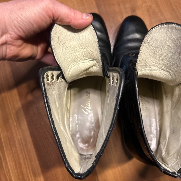 Victorian-style lace-up ankle high Natale leather boots - Picture 5 of 7